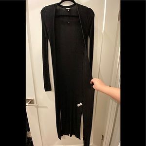 Long Ribbed Duster Cardigan